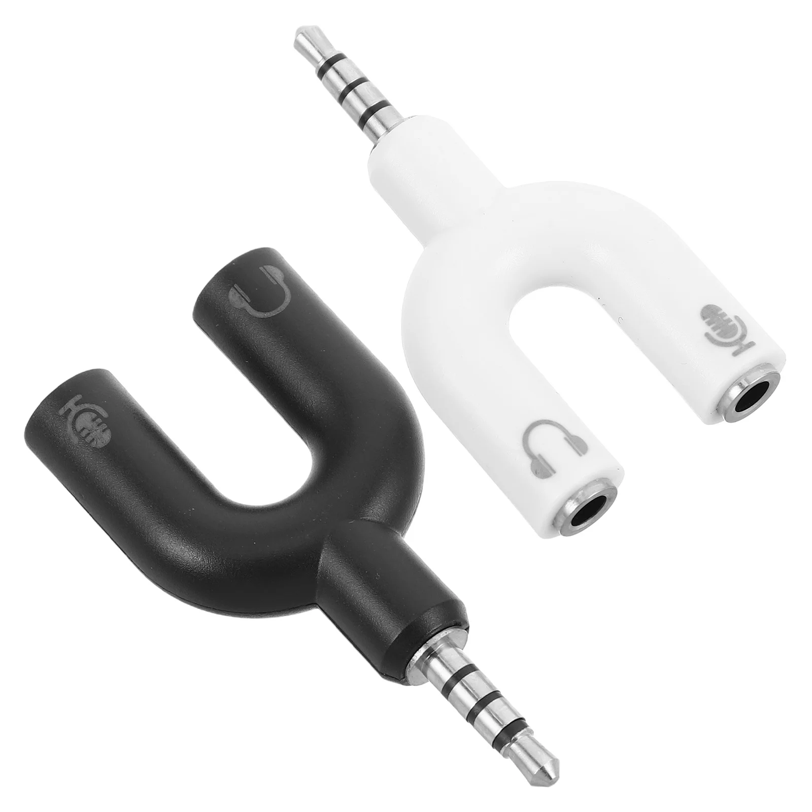 

2Pcs 3.5mm Audio Converter Adapter Y Design 1 to 2 Headphone Splitter for Sharing Music Dual Output Stereo Sound Support Mobile