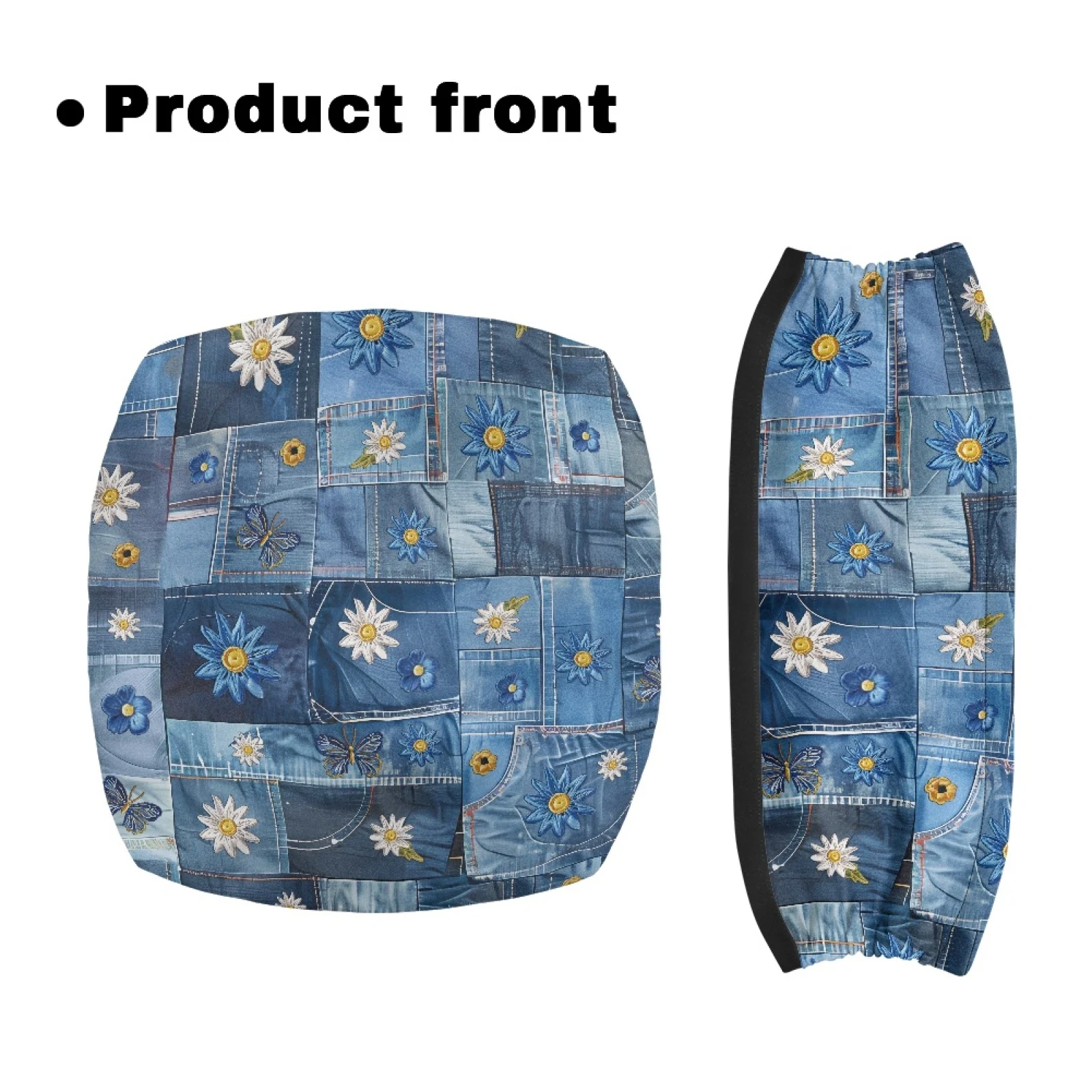 Coloranimal Dirt-Resistant Reusable 2 Pcs Rollator Walker Seat Covers for The Elderly for Home Daisy Butterfly