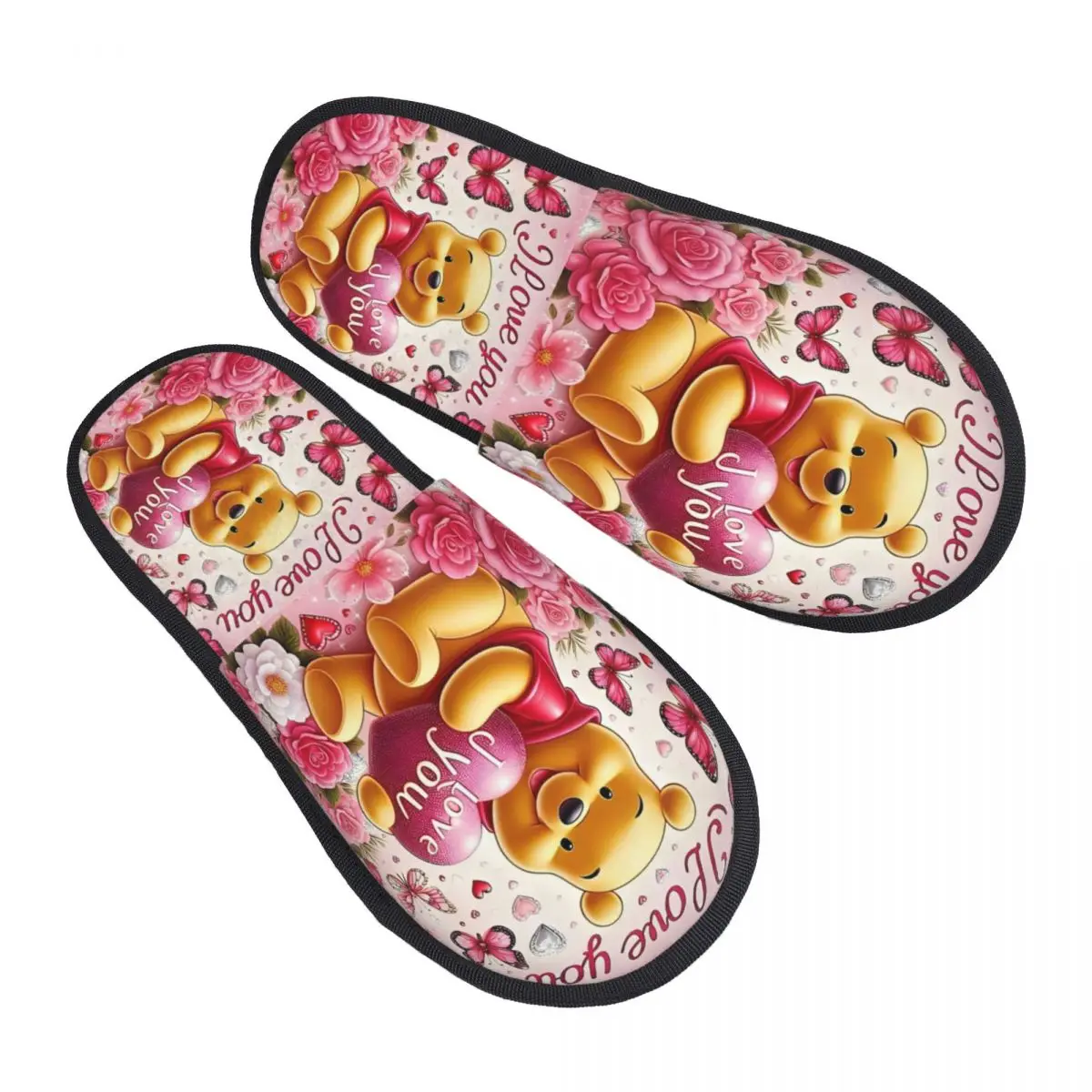 

Пользовательские тапочки для гостей с героями мультфильмов Винни Пух для женщин в отеле, милые домашние тапочки в стиле аниме