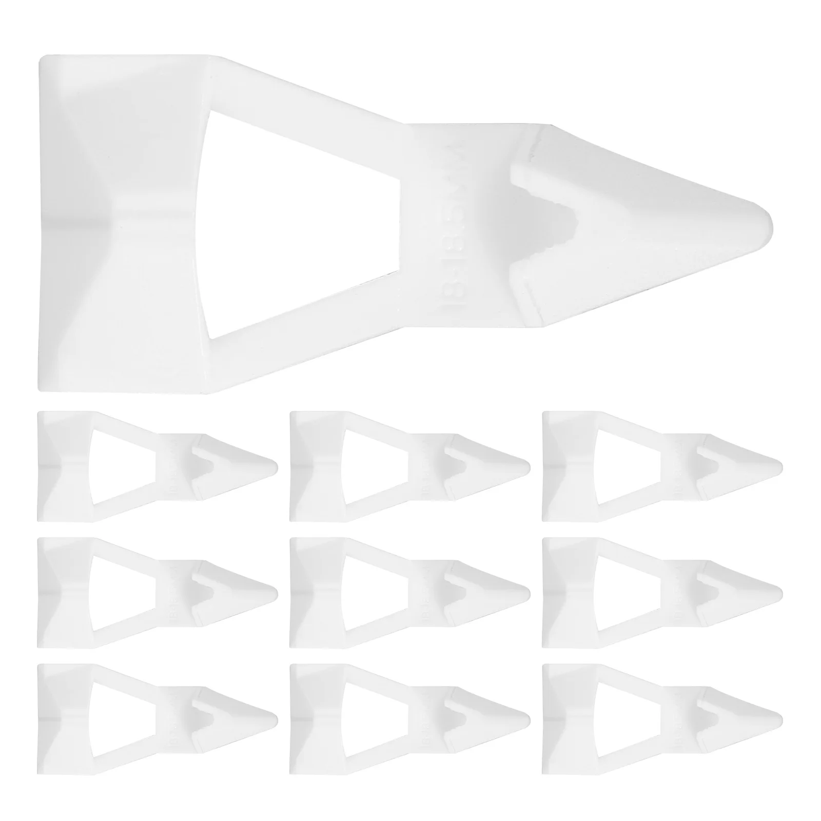 10 staffe per mensole, supporto per pannelli a strati, pioli in plastica trasparente resistente, bianco, 18 mm, armadio guardaroba, ripiani galleggianti