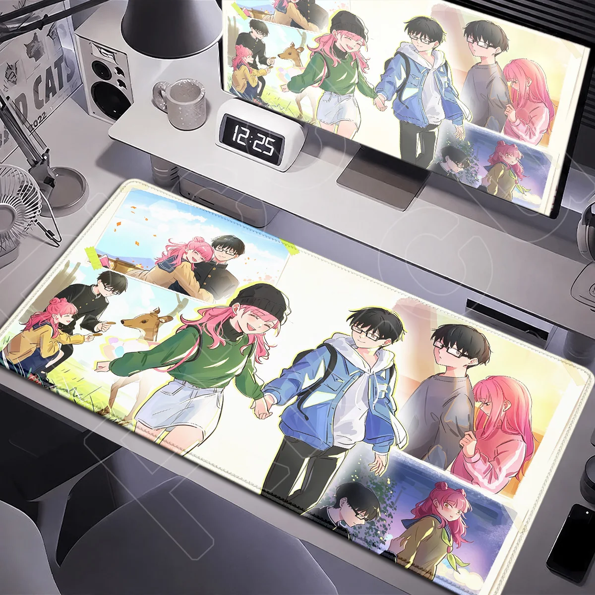 You and I Are Polar Opposites Kawaii girl Miyu Suzuki E-sport Gamer Laptop Cabinet Mousepad Large Desktop Keyboard Mat 900x400mm