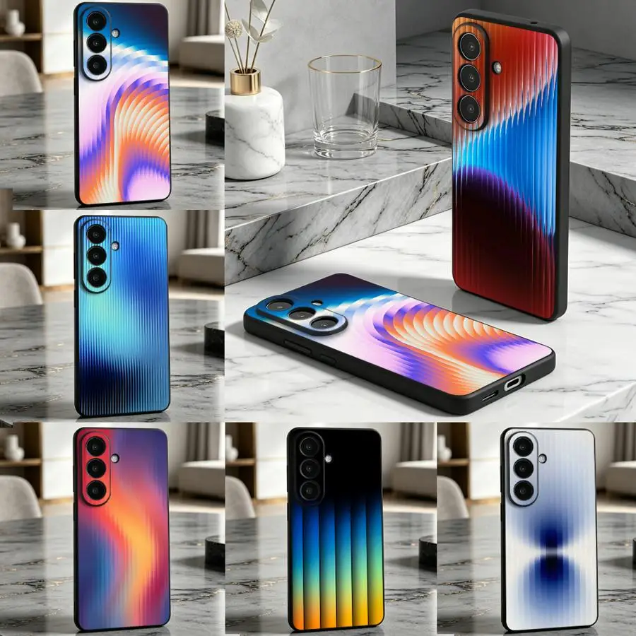 Purple Orange Symmetry Phone Cover Case for Samsung Galaxy A27 A52 A36 A26 A51 A71 A34 A73 A15 A24 A20s A13 A14 A35 A04 A16 A05