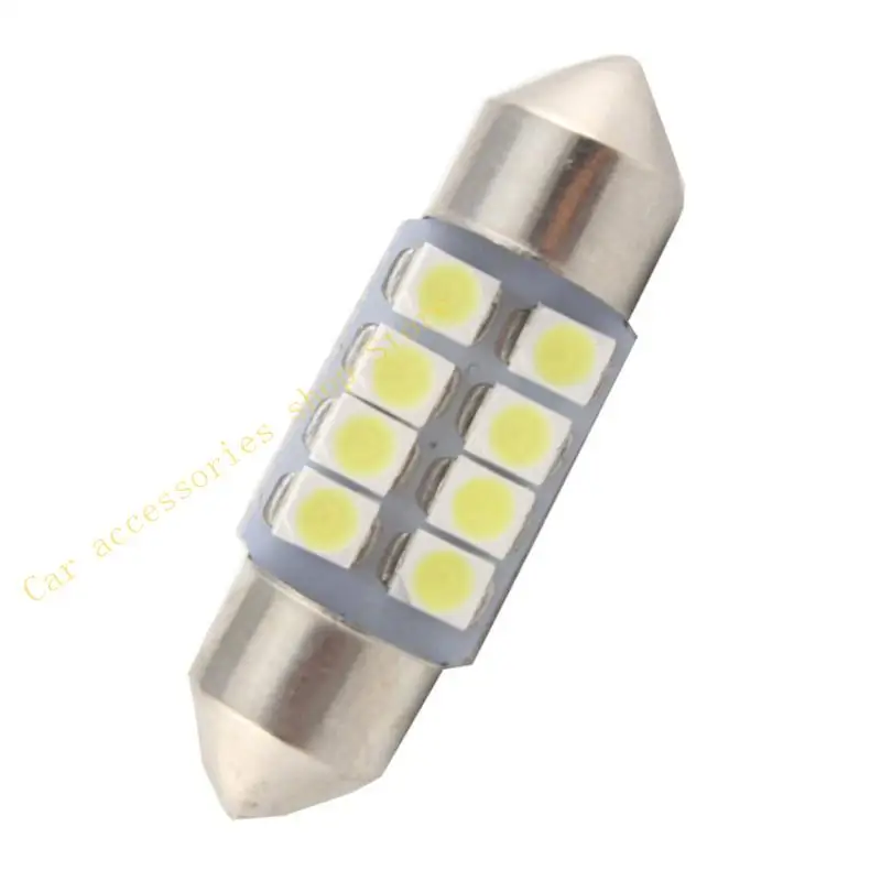 

T21E LED 8SMD 1210 31mm 36mm 39mm 41mm Car Interior Dome Door Festoon Light Super Brights Bulbs Lamp White Reading Bulb DC12V