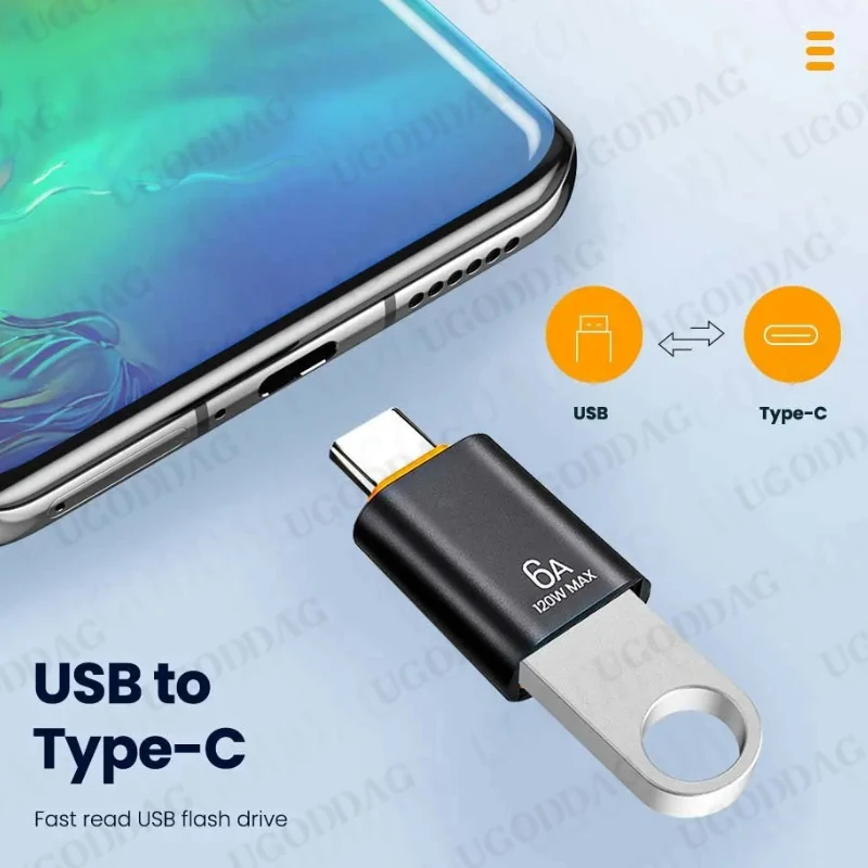 USB 3.0 To Type C Adapter OTG To Type C Male to USB Female Fast Data Transfer Adapter For Samsung Xiaomi POCO Adapters