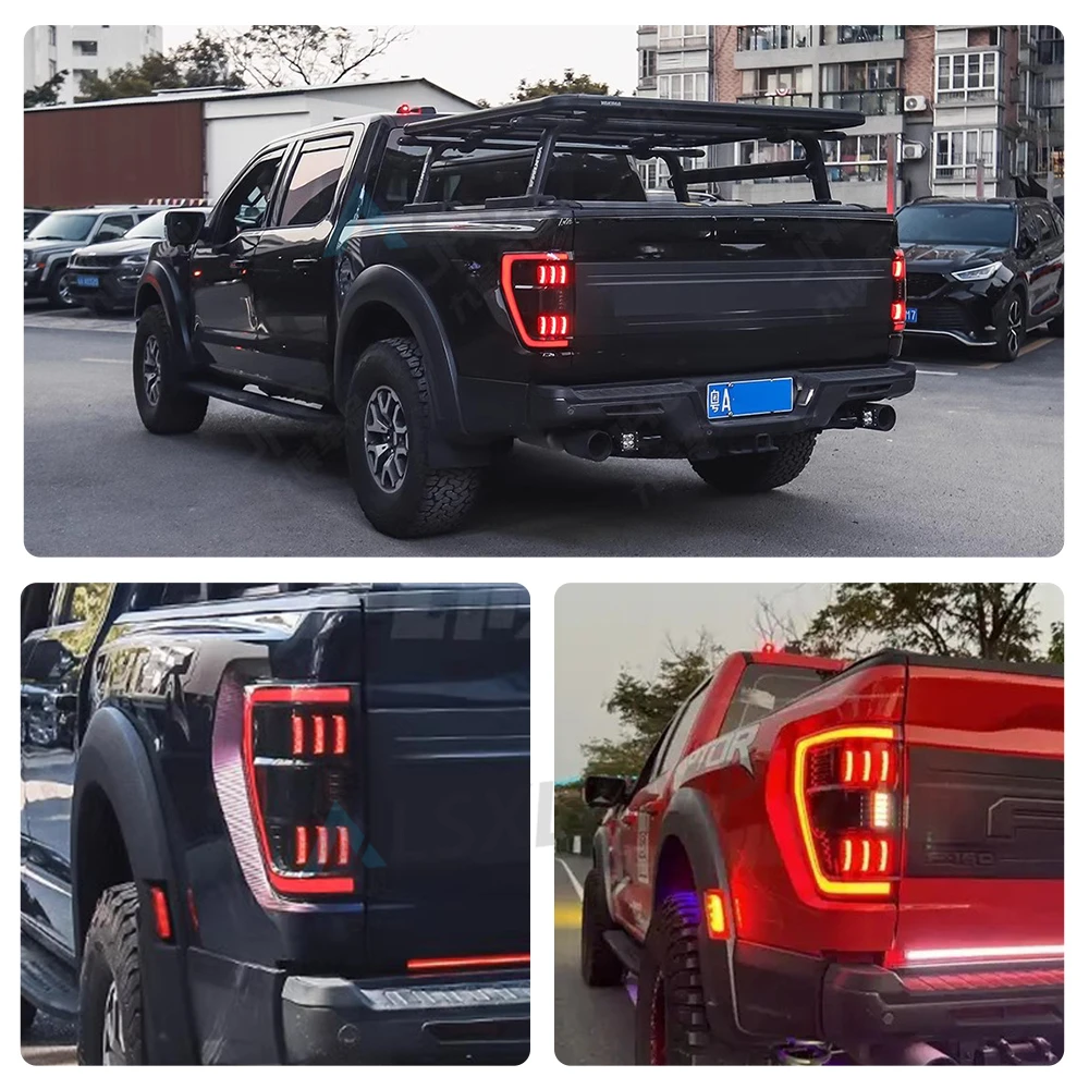 Car LED Tail Light For Ford F150 Pickup 2022 2023 Turn Sigal Taillamp Assembly Car Accessories DRL Modified Rear Lamps