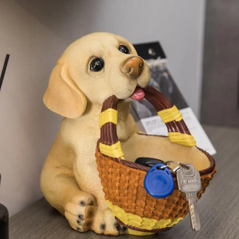 

1Pcs Dog Storage Box Home Desktop Adornment Resin Artware Lovely Resin Craft Sundries Organizer Key Jewelry Holder Candy Holder