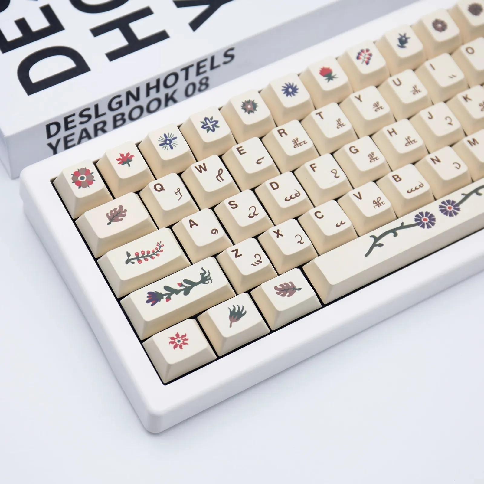 

133 Keys/set Voynich Manuscript Keycaps PBT Dye Subbed Key Caps Cherry Profile Keycap For 61 64 68 84 87 96 980 104 108 Layout