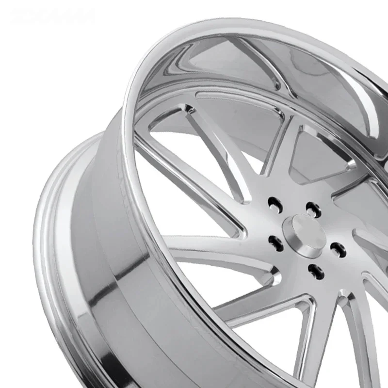 Car Rims 2 Piece 19 20 21 22 24 Inch 5x120.65 Full Chrome Deep Lip Forged Alloy Wheels For Chevy Silverado Chevrolet
