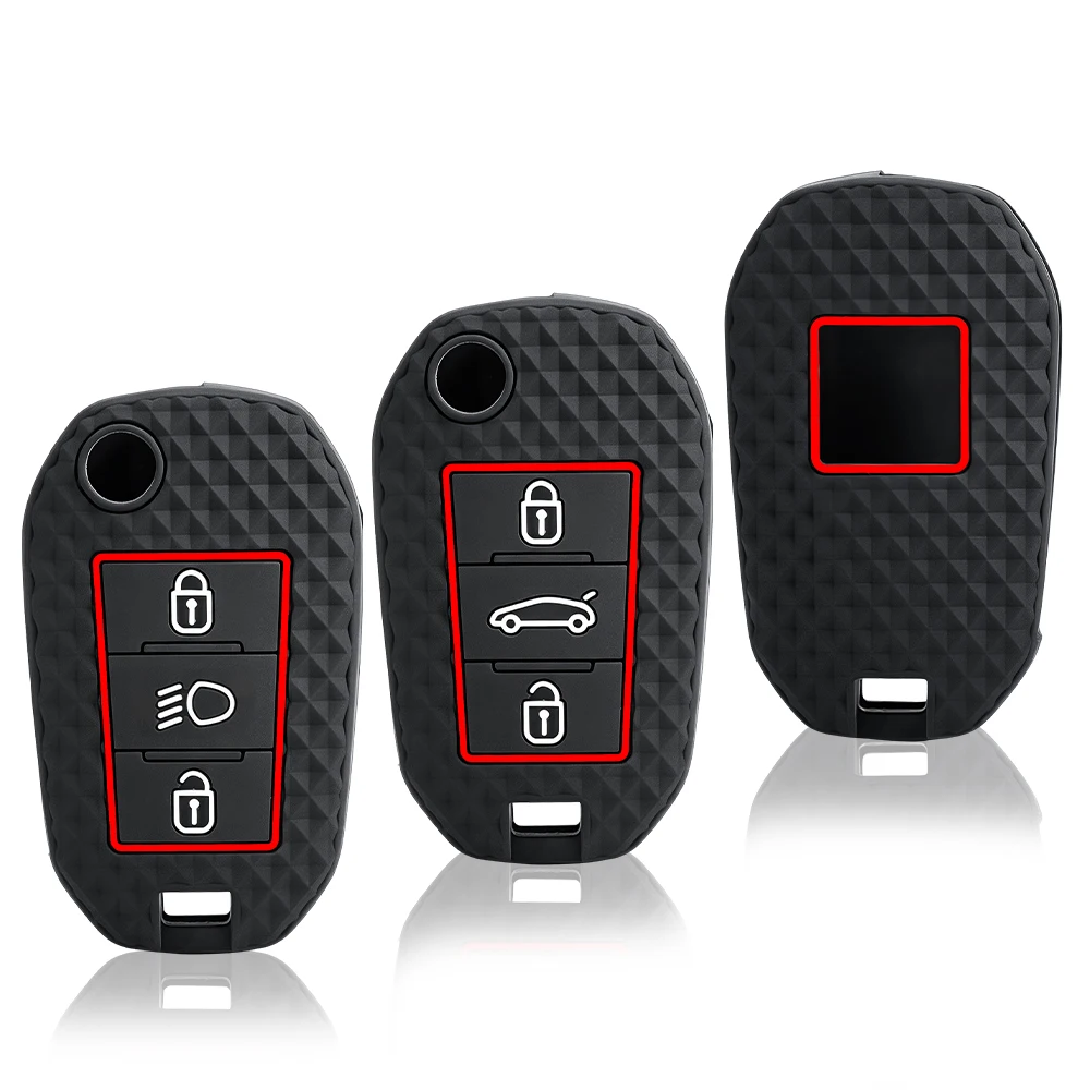 Silicone Key Cover Car Key Case For Citroen C5 C3 C4 C8 Berlingo For Peugeot Partner Rifter 208 308 508 407 2008 3008 Expert