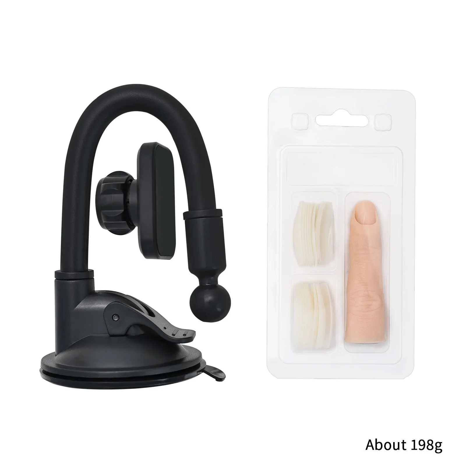 Silicone Practice Finger Set,realistic Nail Training Hand Model, with Removable Magnetics Bracket,suitable for Beginners
