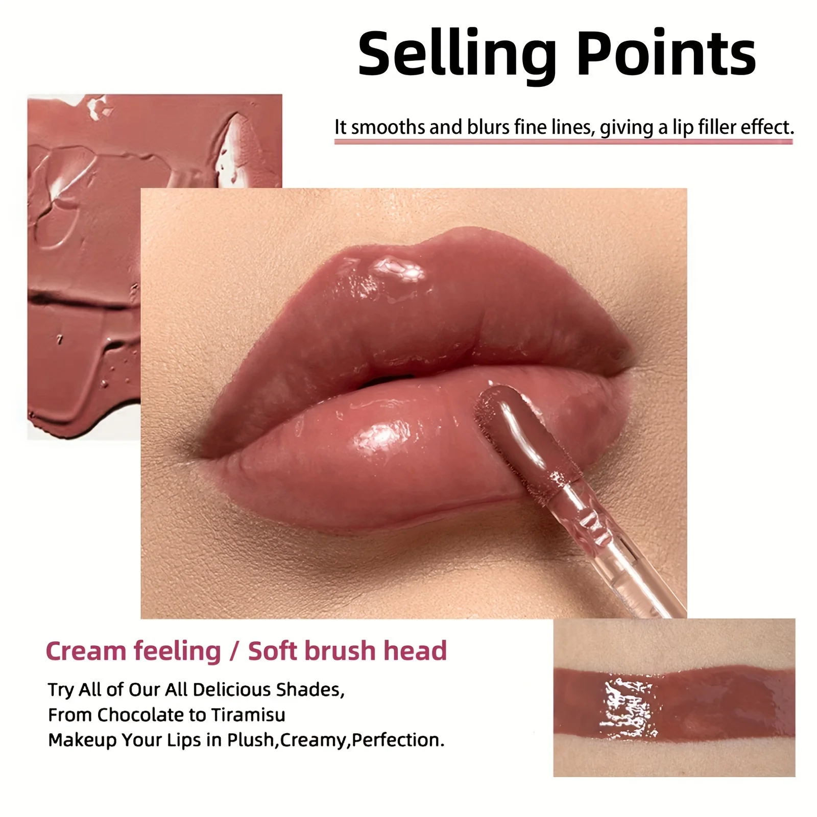Hydrating Crystal Lip Oil - Plumping & Moisturizing Gloss with Tinted Shades for All Skin Types image 3