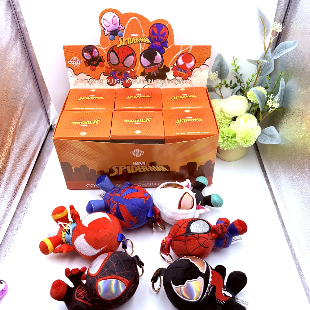 

Spider Man Series Blind Box Cosbi Plush Anime Peripheral Figurines Backpacks Pendants Ornaments Surprise Gift for Boys