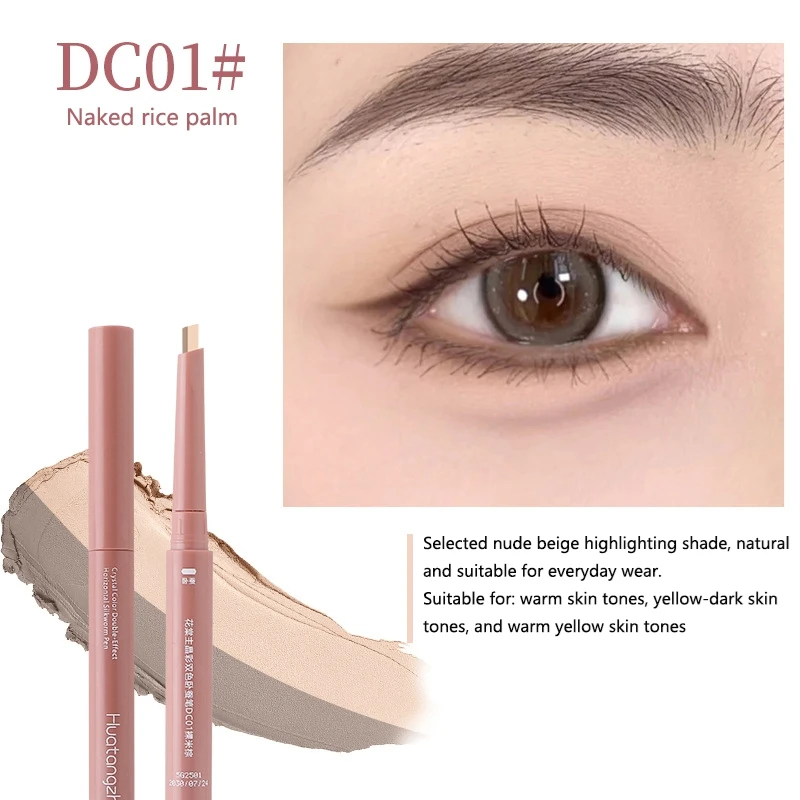 2 w 1 Dwukolorowy Konturówka pod Oczy Rozświetlający Higgliter Nude Różowy Cień w Sztyfcie Aegyo Sal Cień do Powiek Efekt Jedwabnego Jedwabnika Makijaż Rzęs