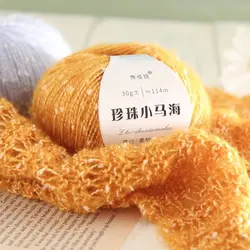 30g/Ball Sequins Mohair Gold Silver Silk Sequin Yarn DIY Hand Knitting FOR Woman Baby Thin Sweater Knit Shirt Scarf Hat Yarn