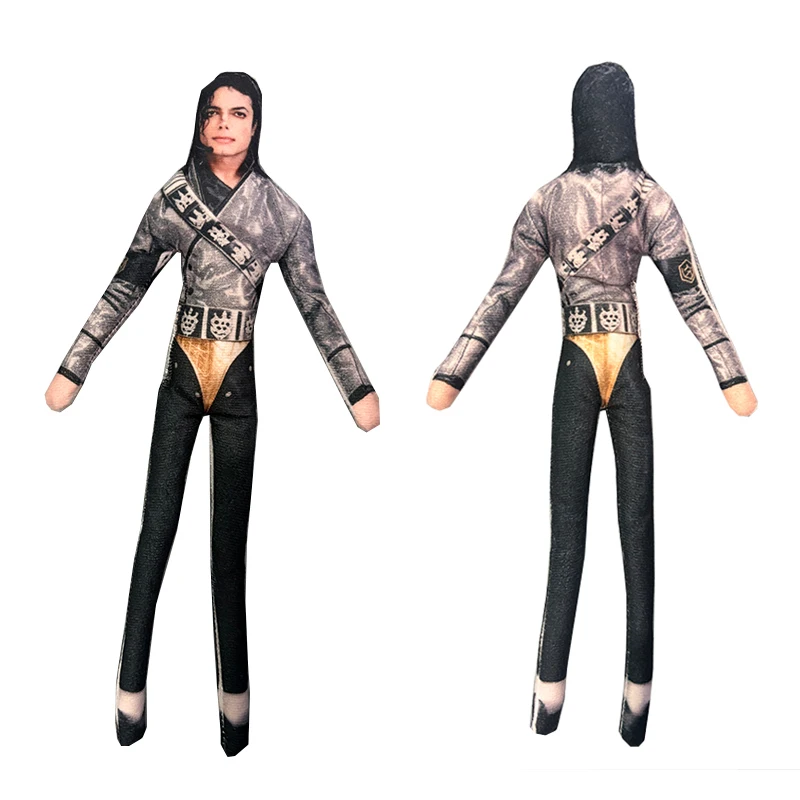 In Stock Michael Jackson King of Superstar Cosplay Prop Doll Plush Stuffed Figure Dolls Decoration Abstract Joint Mobility Gift