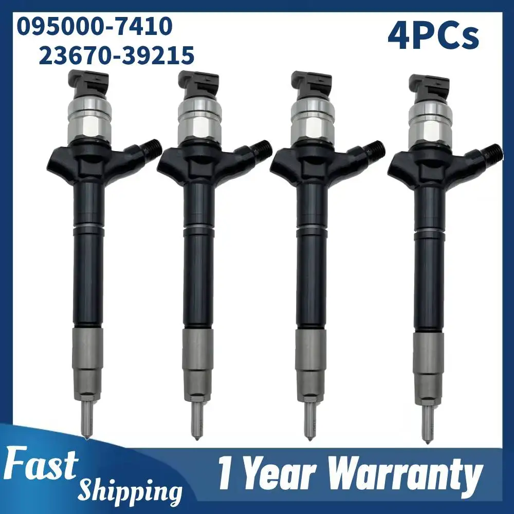 

4X Fuel injector 095000-7410 23670-39215 For Toyota Hilux Prado D4D 1KD-FTV