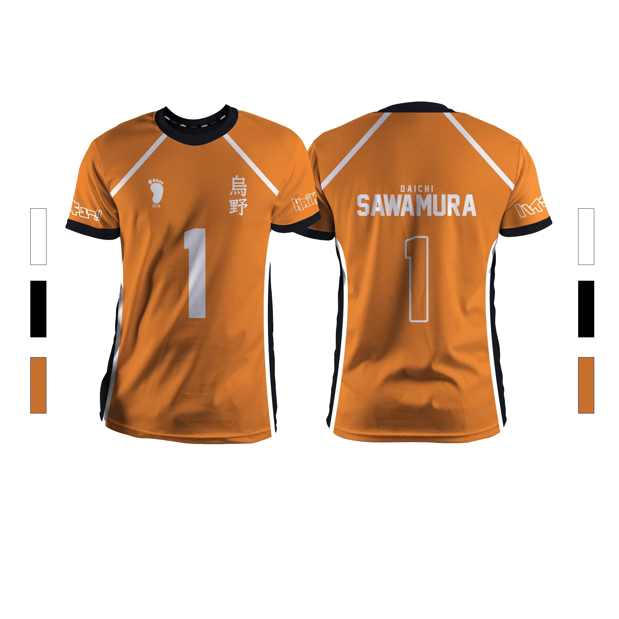 2024 Summer New Men\'s Sports Fashion Casual Comfortable Breathable Volleyball Anime Unisex Short Sleeve Round Neck T-Shirt