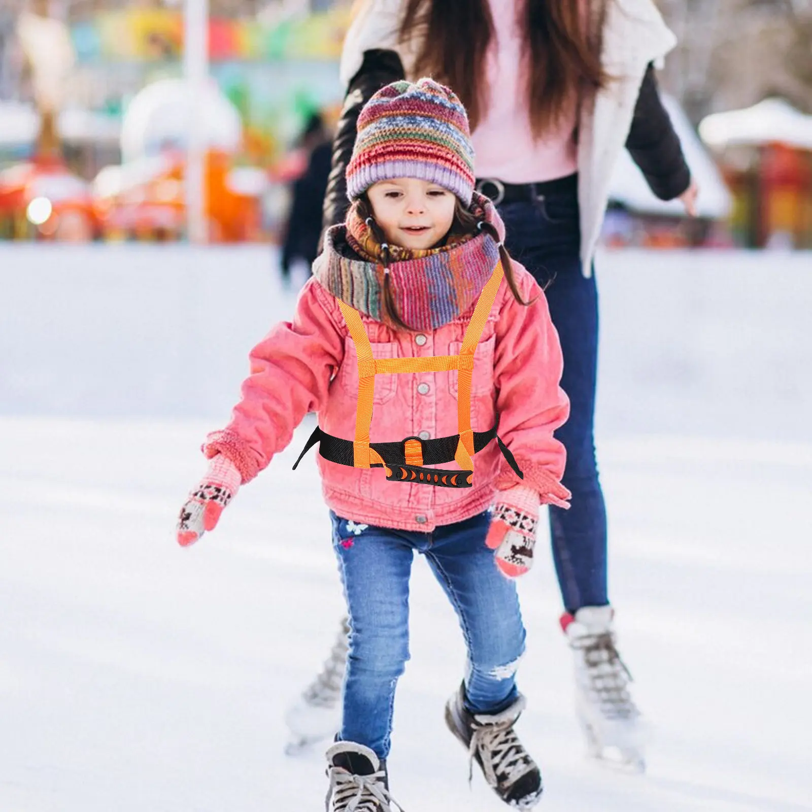 

Ski Training Harness for -Resistant Shoulder Strap Easy to Use for Parents Teaching Children Skiing Skills