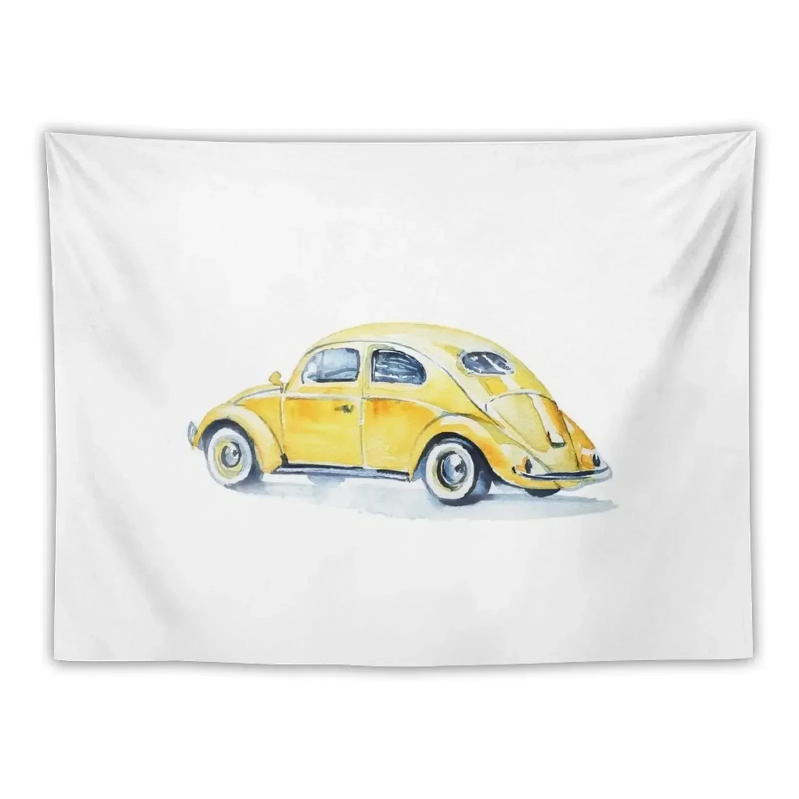 Yellow retro car Tapestry Living Room Decoration Room Ornaments Wallpaper Bedroom Room Decorator Tapestry