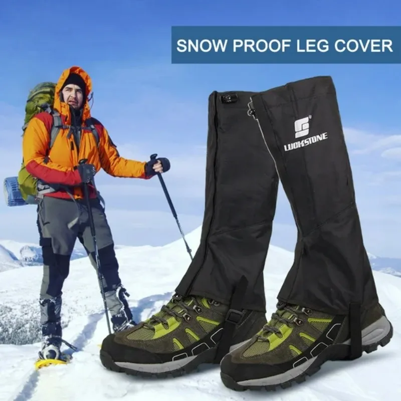 2Pcs Leg Gaiters Waterproof Snow Boot Shoe Cover Outdoor Hiking Camping Skiing Legging Gaiters Shoes Boots Cover Snowshoeing