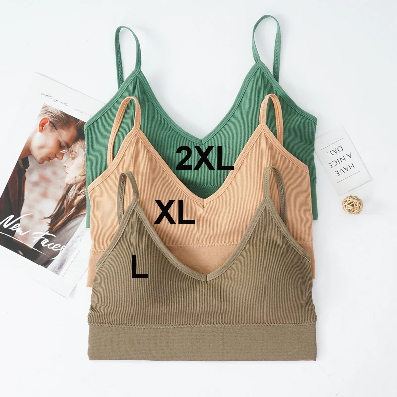 2Pcs Women Tank Crop Top Seamless Underwear Female Crop Tops Sexy Lingerie Intimates Fashion With Removable Padded Camisole