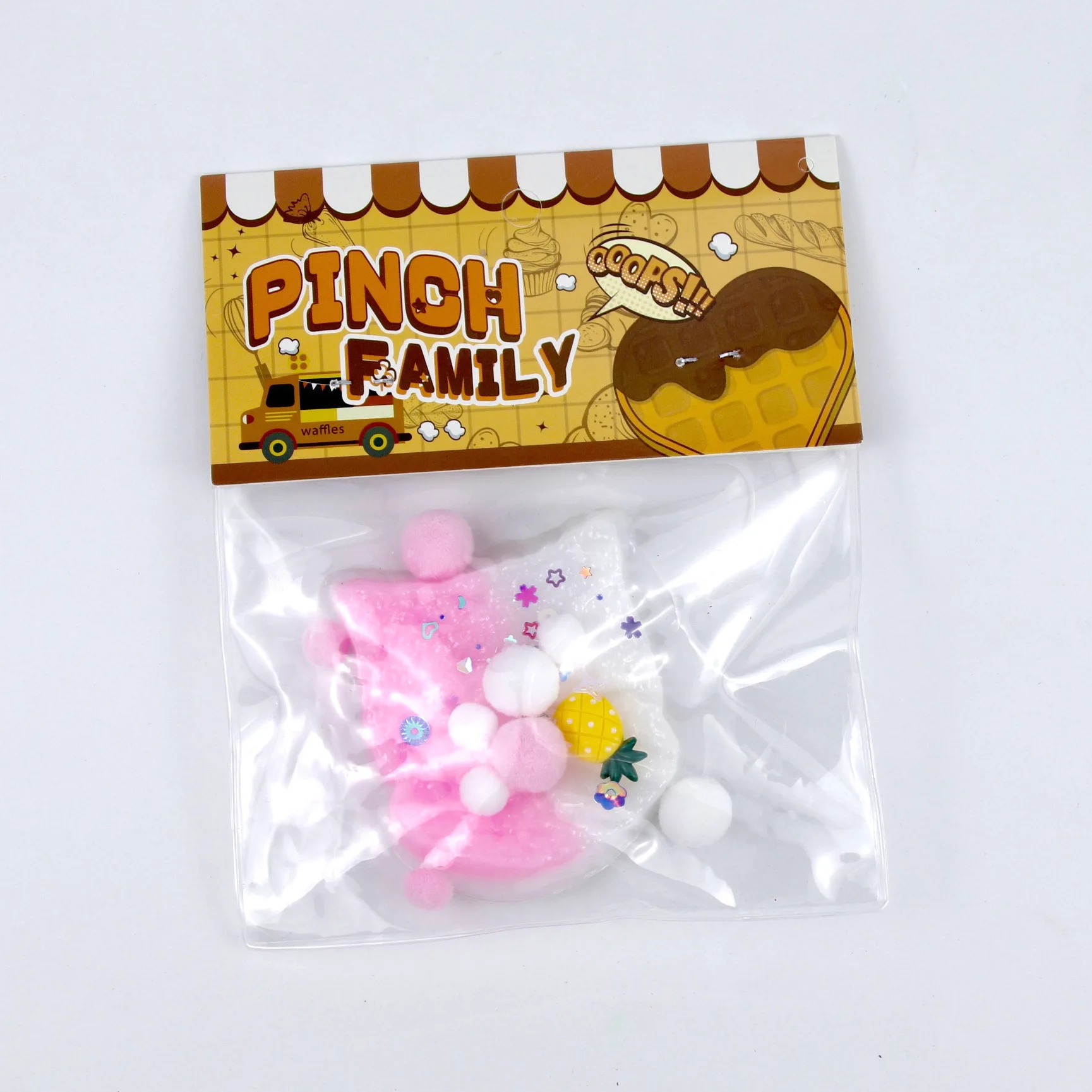 Juguetes para apretar con pellizco de tostadas brillantes, juguete de descompresión de rebote lento, Reduce el estrés, alivio del estrés, juguete sensorial para niños