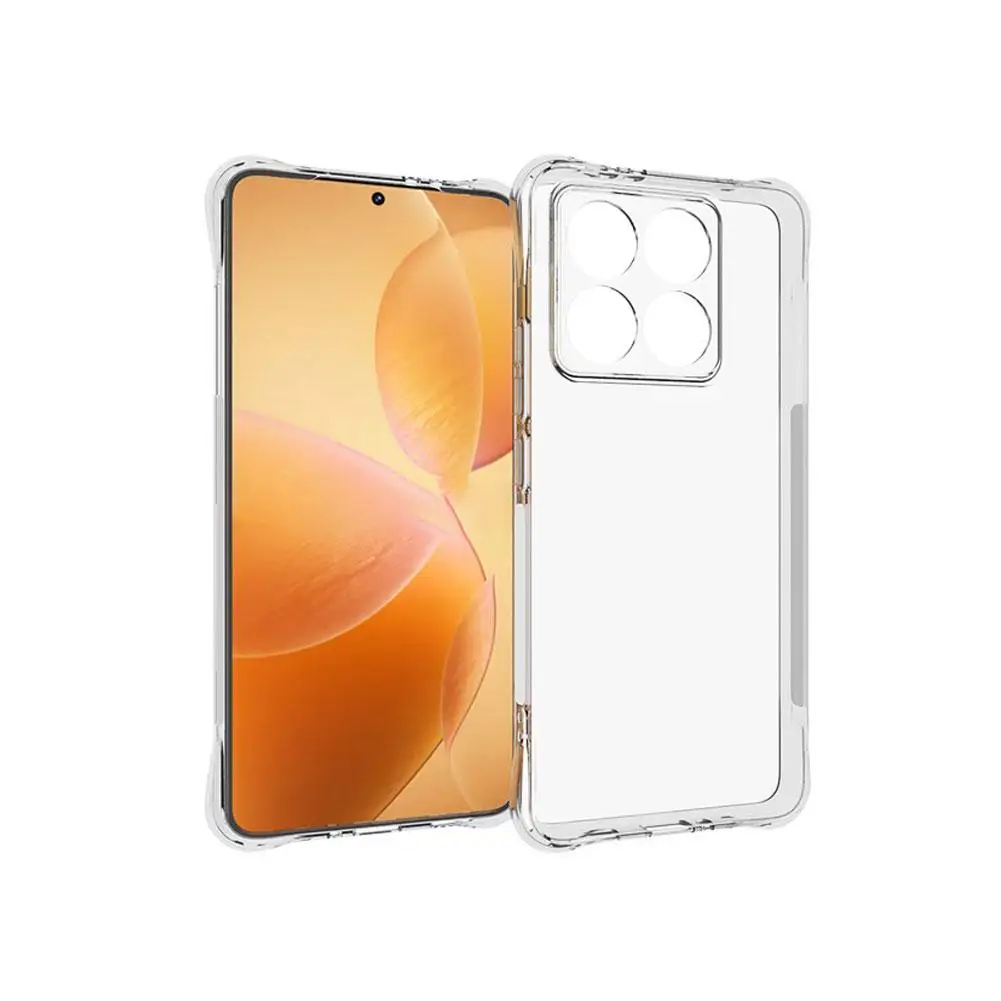 Casing cangkang kristal Z2S8 untuk Xiaomi 14T Pro, pelindung ponsel silikon lunak bening tahan guncangan TPU pelindung bumper