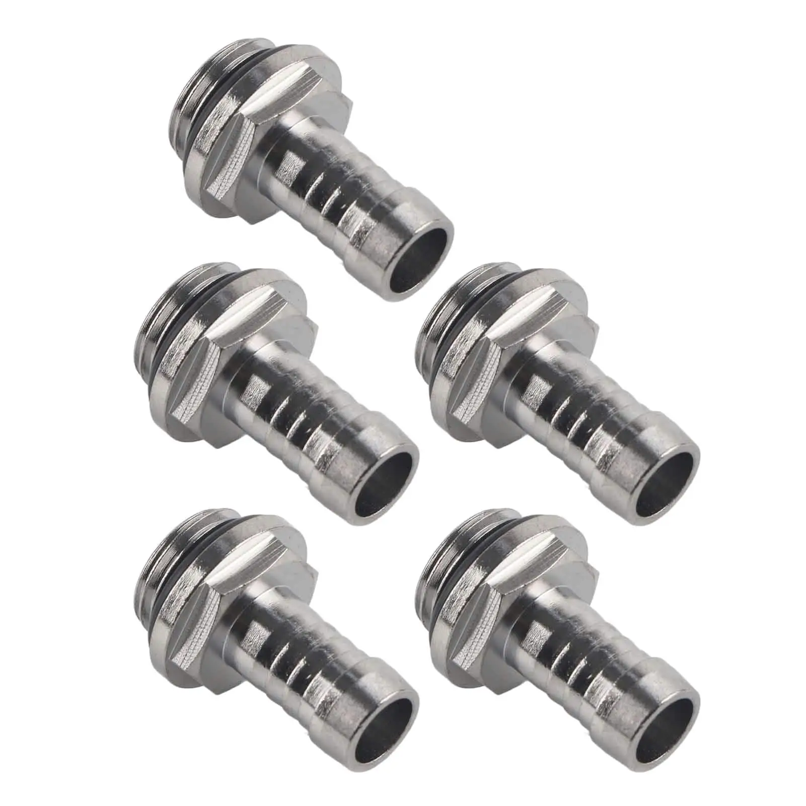 9MM Barb Fitting Water Cooling G1/4 Thread Connector Set   6PCS