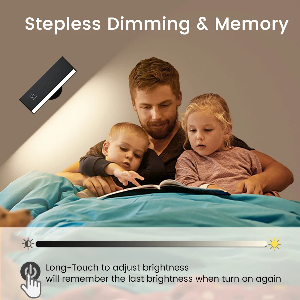 شمعدانات جدارية حديثة قابلة لإعادة الشحن تعمل بالبطارية، مصباح بجانب السرير، شحن USB قابل للإزالة 360 درجة ° تدوير أضواء الجدار المغناطيسي #4