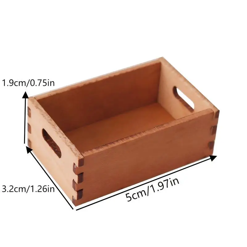 1 pz 1:12 casa delle bambole mini cestino portaoggetti in legno casa delle bambole simulazione mobili modello casa delle bambole micro scena decorazione accessori
