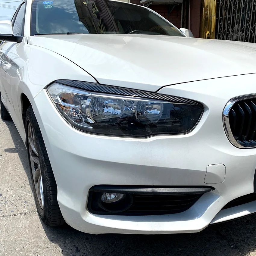 For BMW 1 Series F20 118i 120i Headlight Headlamp Brow Exterior Decoration Sticker Body Kit 2015-2019 Year