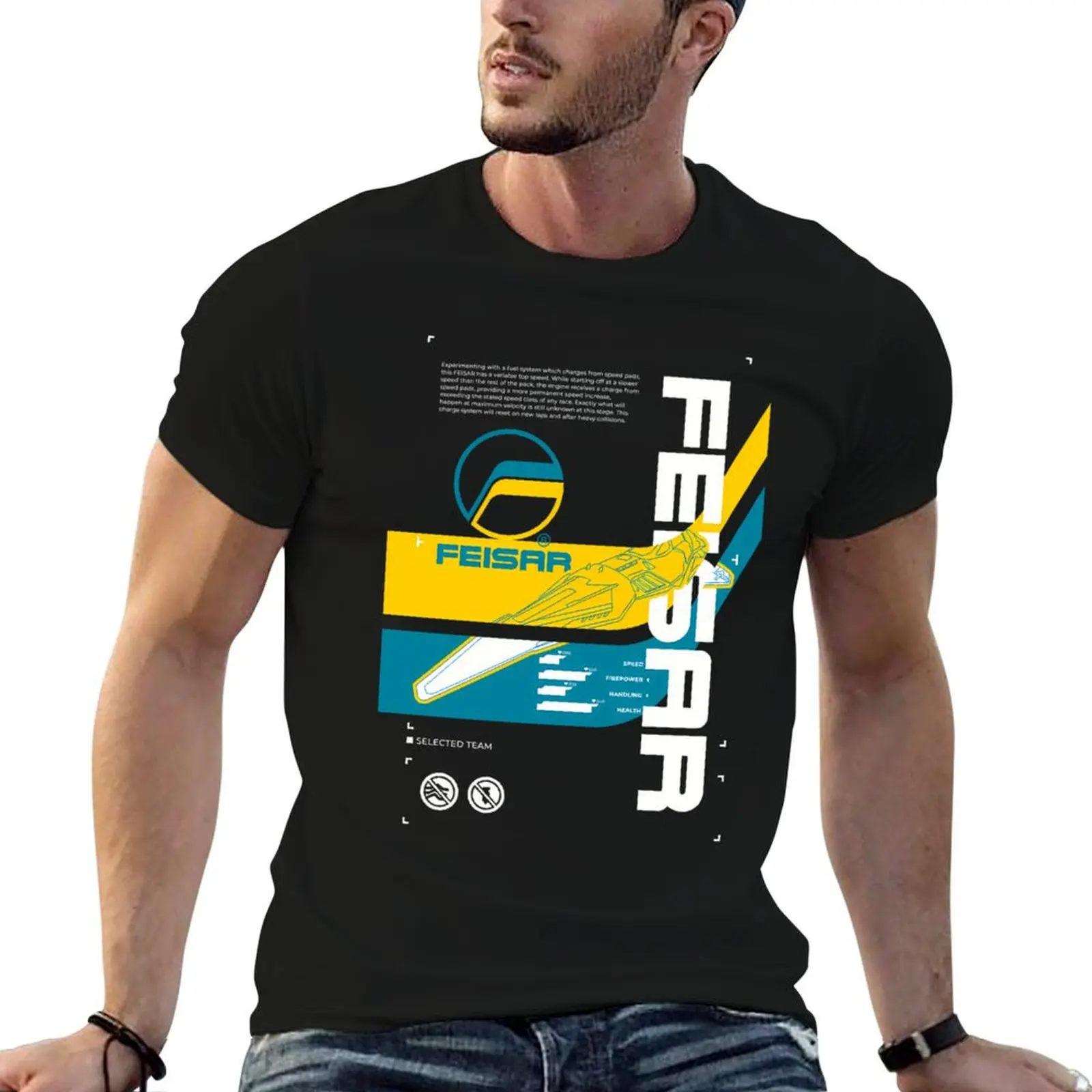 Camiseta Wipeout 2048 - Feisar - Coverart, camiseta para hombre, 100% algodón, camiseta de marca de lujo para hombre, camiseta de diseñador, camiseta lisa para hombre
