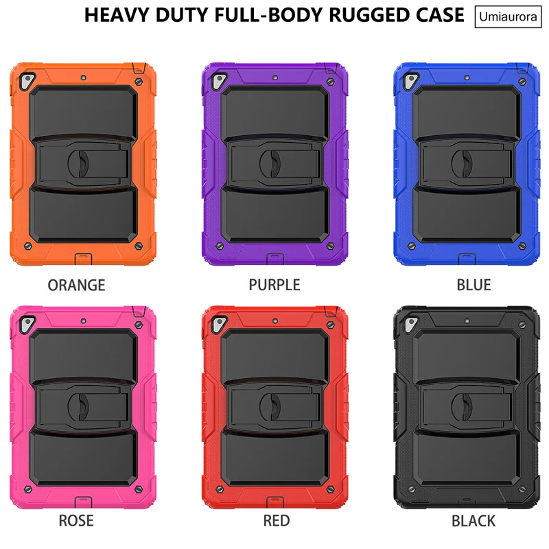 For IPad Mini 4 5 9.7 7th 8th 9th 10.2 10th 10.9 11th Gen 11 inch A16 Heavy Duty Rugged Tablet Case Shockproof Stand Strap Funda