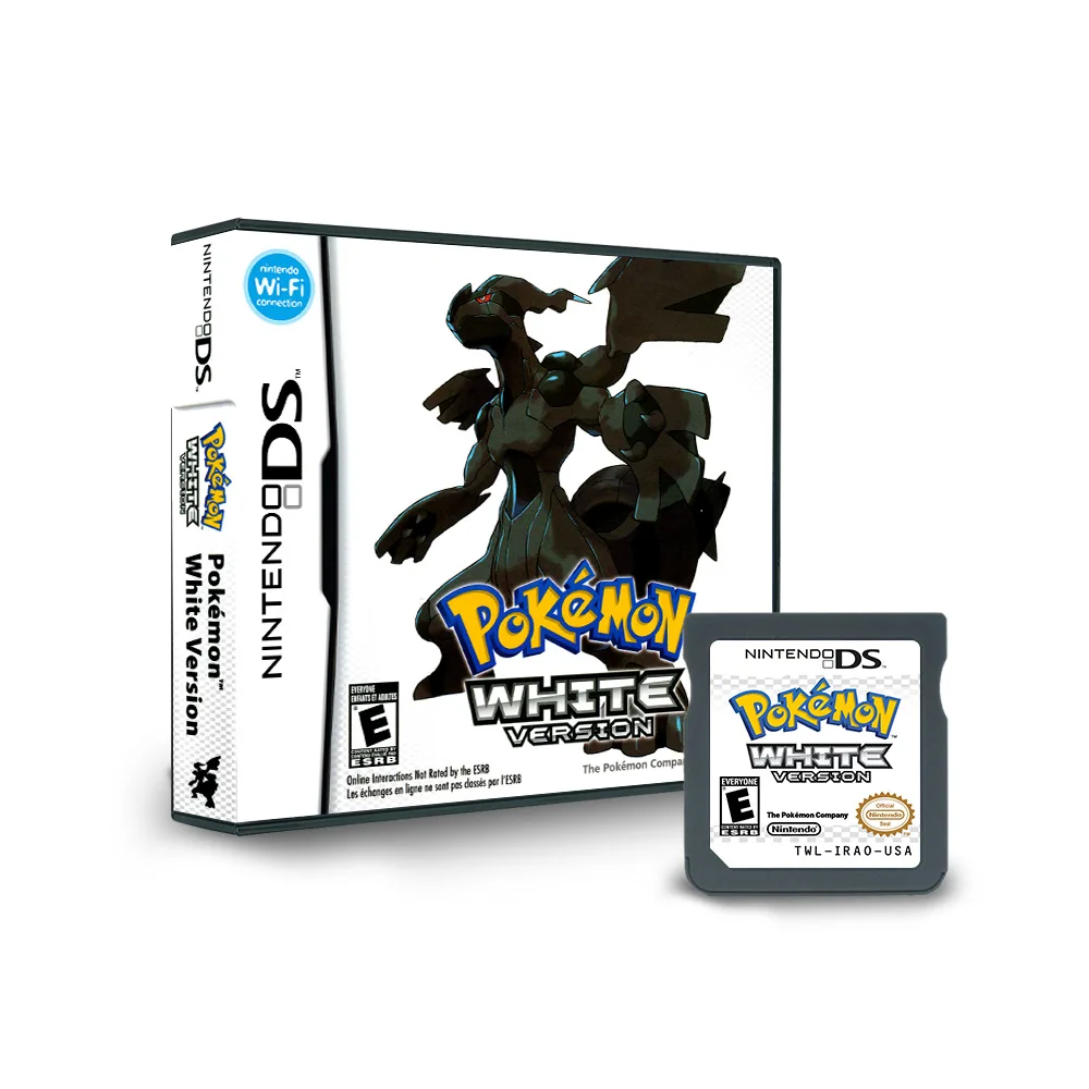 USA Version WithBox NDS Game Cartridge Video Game Console Card Anime Pokemon Series White Black SoulSilver HeartGold Gift Toys