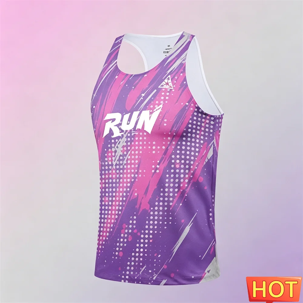3D Gradient Running tank top Summer mens marathon quick drying vest men running sleeveless T-shirt men's t-shirts and tank tops