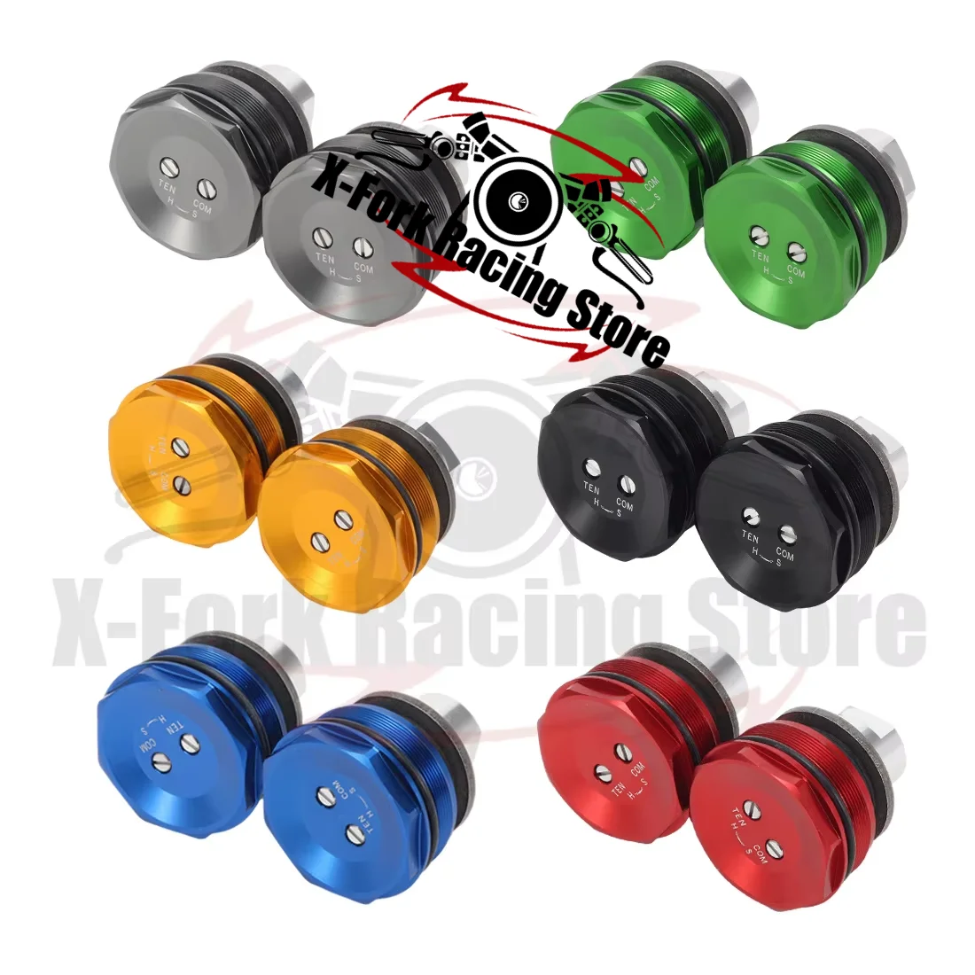 Preload Fork Caps For HONDA  Triumph Street Triple 765 RS 2017-2021 2018 2019 2020 Front Tube Fork Bolts Screw Gold Titanium