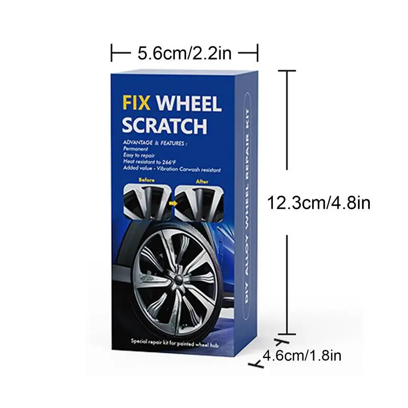 Car Wheel Scratch Repair Tool Set, Fix rápido para as rodas do carro, Veículo Scratch Remover