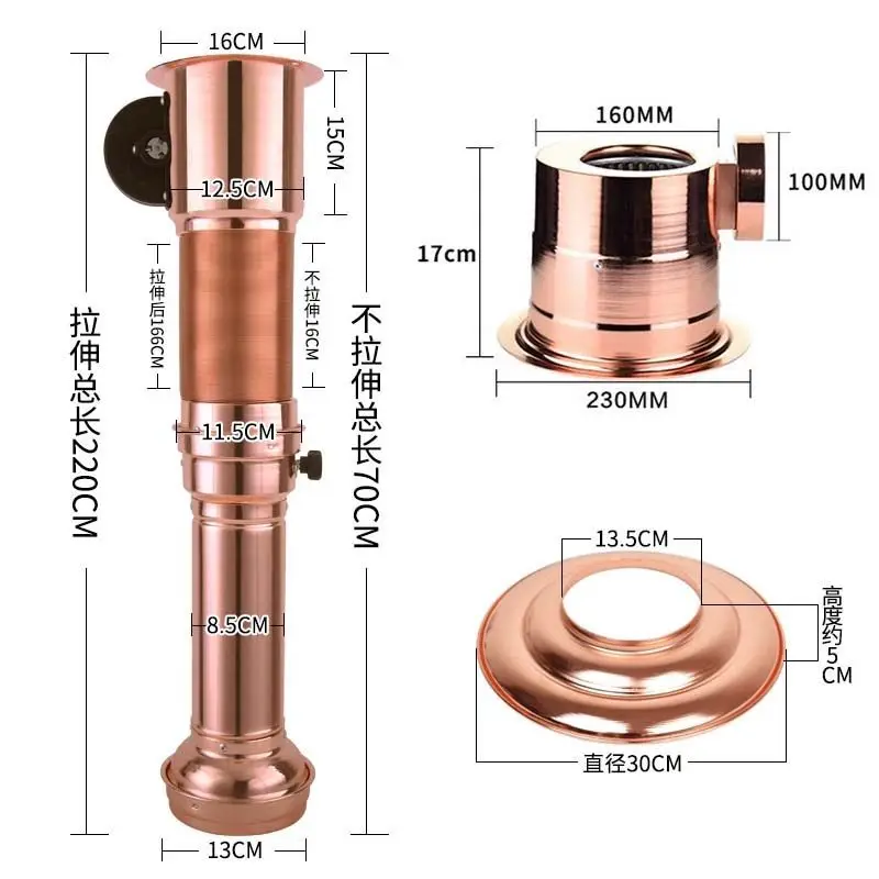 

Barbecue shop Retractable exhaust pipe Commercial smoking cover Smoker