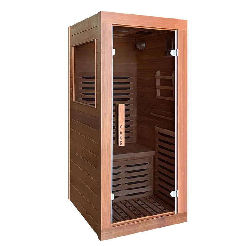 

Премиум канадский красный кедр для одного человека, мини-комната с дальней инфракрасной световой волной, домашняя сауна для здоровья