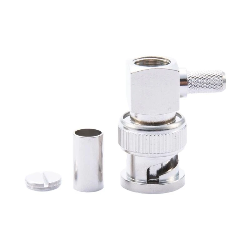 

L4MD BNC-JW3 Male Female Adapter BNC3 RG58 Coax Cable Crimp Connectors Copper