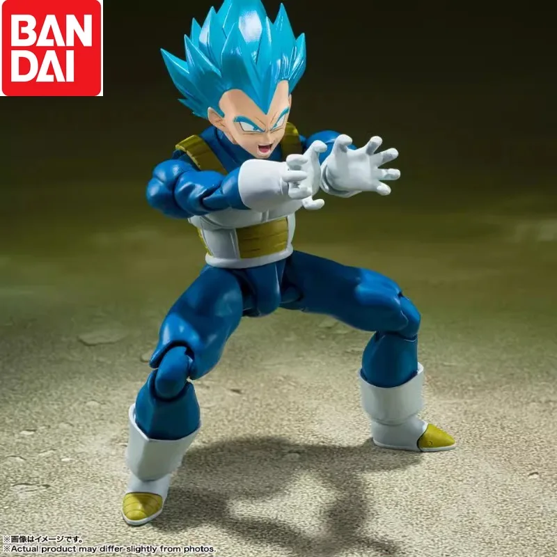 Dragon Ball SHF Dragon Ball Super Saiyan God Vegeta dai capelli blu Action Figure Anime Modello da collezione Ornamento Giocattolo Regalo in magazzino