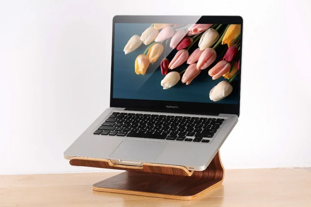 Fashion Wooden notebook laptop stand cooler Laptop holder for Macbook air for Macbook Pro Universal Wooden Bracket For notebook