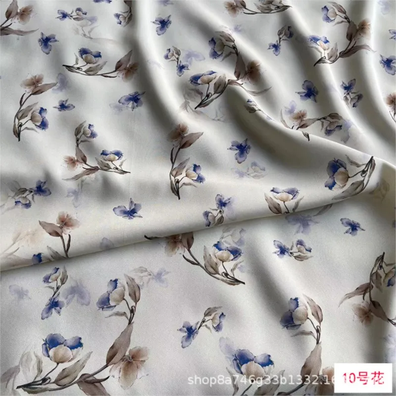 30 모미 스트레치 헤비 크레이프 실크 원단 디지털 프린팅 드레스 셔츠