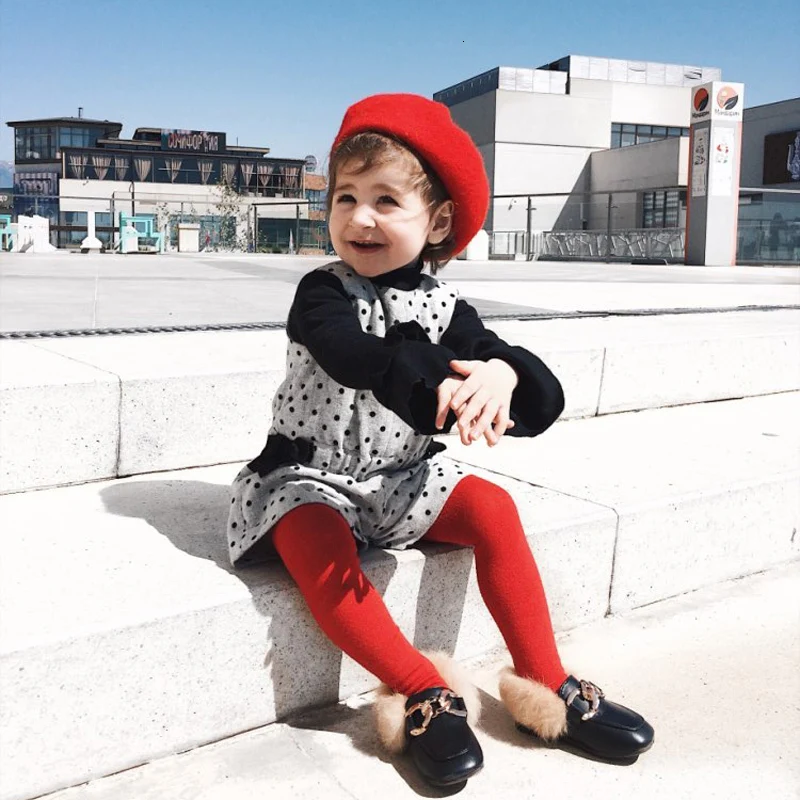 Chapeau en laine pour bébé fille, taille ajustable, couleur bonbon, béret pour enfant de 1 à 8 ans