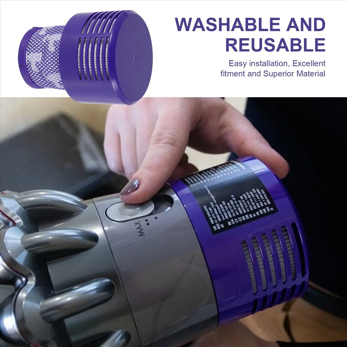AA96 Washable Filter Hepa Unit for V10 SV12 Cyclone Animal Absolute Total Clean Vacuum Cleaner Filters Spare Parts A
