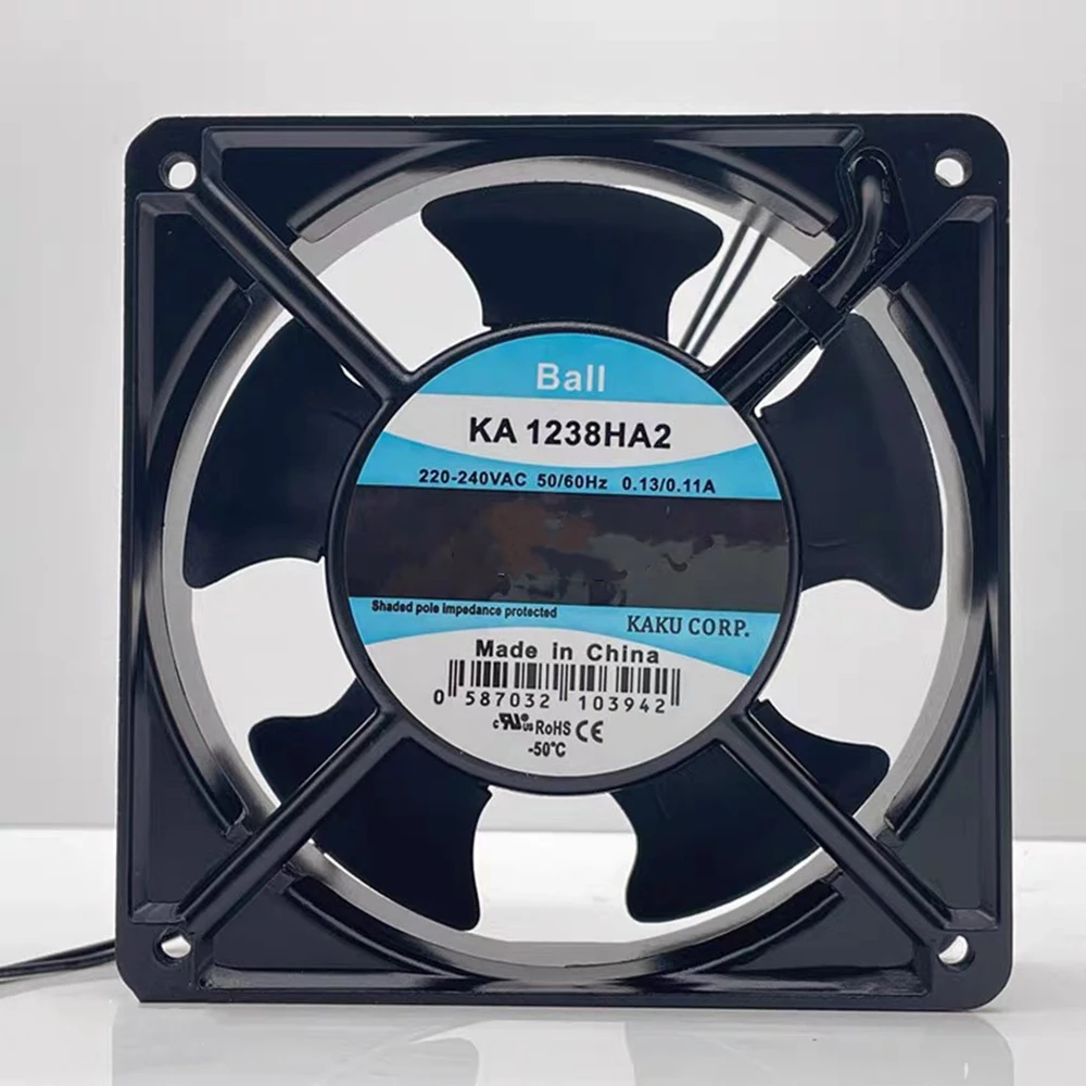 KA1238HA2 AV 220V-240V 0.13/0.11A 21/18W 50/60Hz 12038 120x120x38mm 2-Wire Cooling Fan