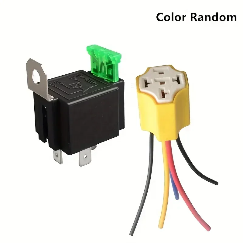 1 Set Auto Relay With Fuse 12VDC 4 Pin 30A + Quality Ceramic Type Socket