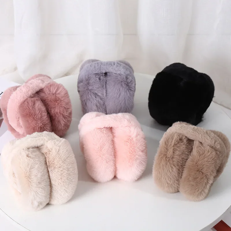 winter Warm Big Earmuff New fur solid color earmuffs Adult Children Classic Ear Cover Winter comfortable unisex Fur Earmuff