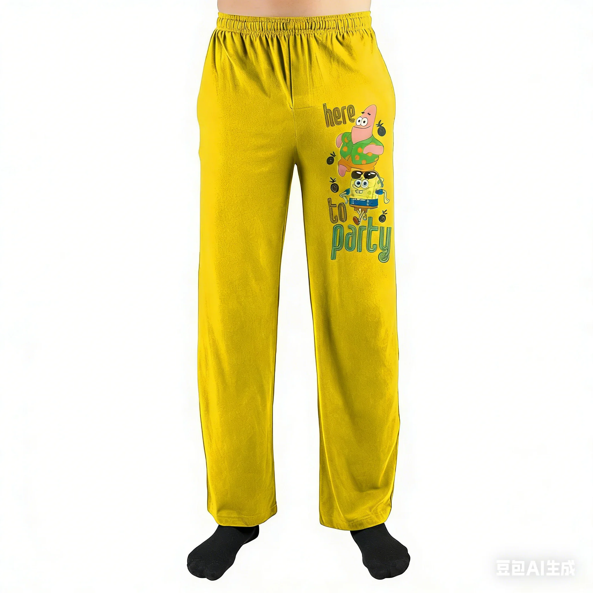 

Hot Selling Fashion SpongeBob SquarePants Yellow Casual Vacation Pants Men's Style Adult Outdoor Leisure Sports 3D Printed Pants