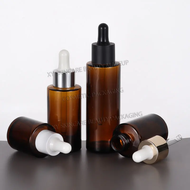 

192pcs 40ml wholesale amber glass dropper bottles serum essential oil bottle beauty skincare cosmetic packaging